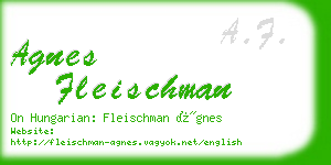 agnes fleischman business card